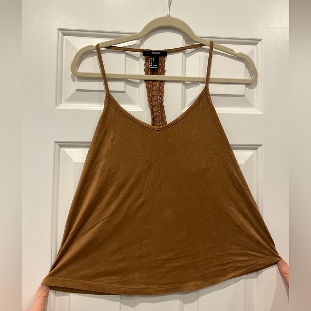 Brown Velvet Tank Top